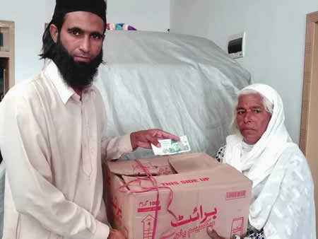 TSP's Welfare box is life saving support for a disabled widow who is extremely limited even with travelling